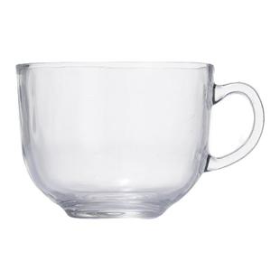 大容量玻璃杯早餐杯泡燕麦酸奶家用牛奶杯透明带盖带把手咖啡杯子