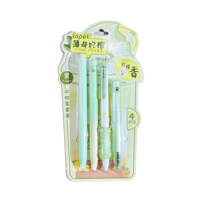 乐派水果香中性笔0.5mm4支装