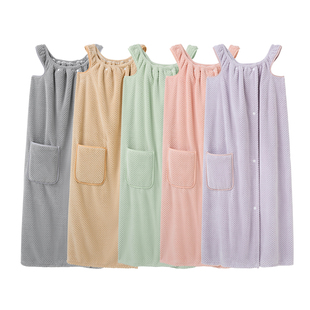 三利浴巾女可穿可裹大人浴袍2025新款浴裙比纯棉家用吸水三件套