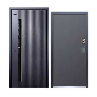 亚太天能精雕铸铝装甲智能门一体化双摄防盗入户门进户门大门M86