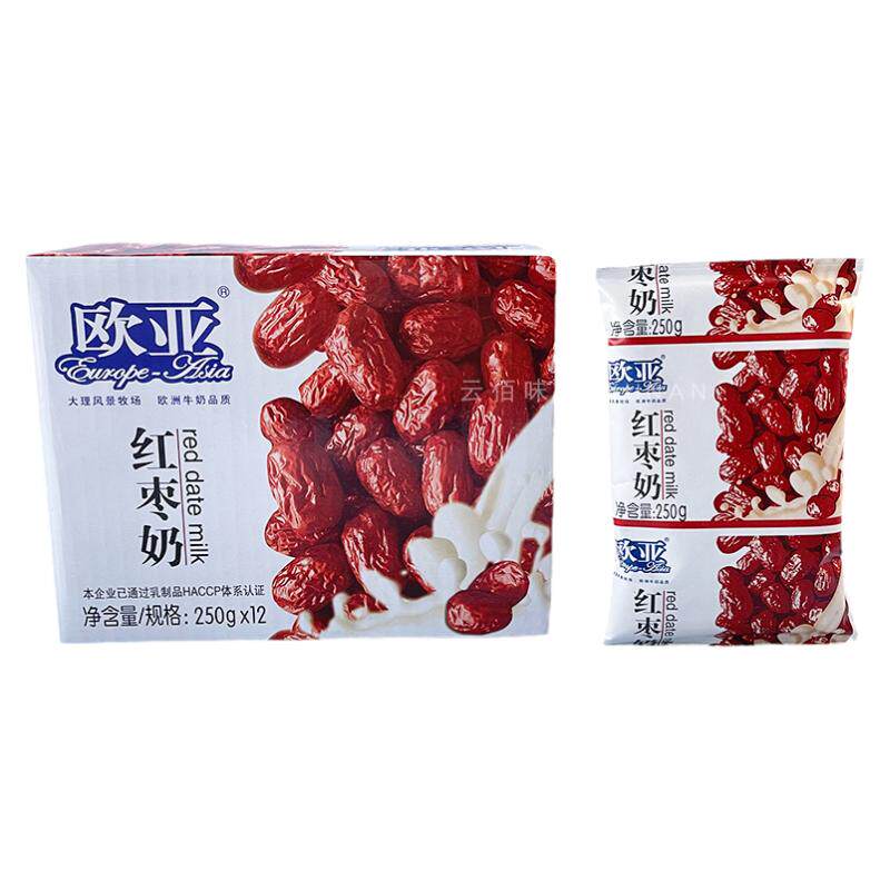 欧亚牛奶云南大理红枣味早餐