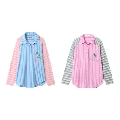 ANDREAMARTIN针织插肩长袖衬衫