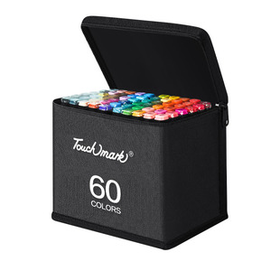 泰驰touchmark马克笔双头油性软头学生美术动漫绘画专用60/80/120/168色儿童水彩画笔可叠色速干考级