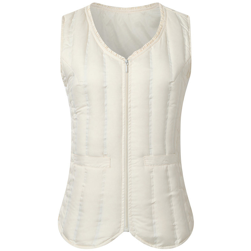 新款冬季无缝羽绒马甲女修身内穿短款贴身保暖羽绒服背心坎肩内胆