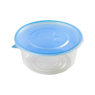 一次性餐盒饭碗食品级家用圆形打包盒带盖圆盒耐高温饭盒塑料盒子
