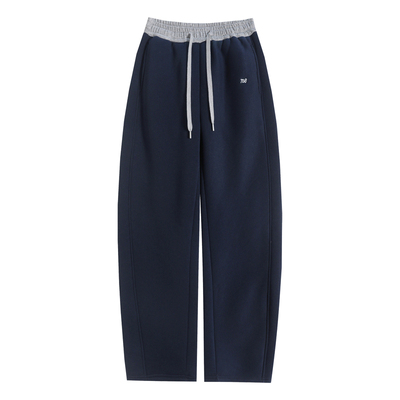 纯棉弯刀裤女高腰加绒加厚