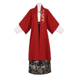 花朝记｜鹤语｜秋冬汉服｜绣花妆花｜宋制长干寺明制马面裙飞机袖