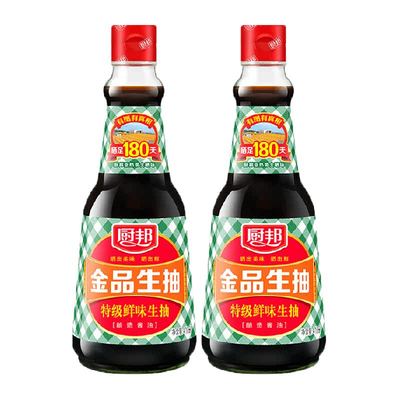 厨邦金品生抽酱油410ml×2瓶