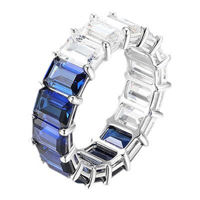 英伦王朝双色排钻戒指