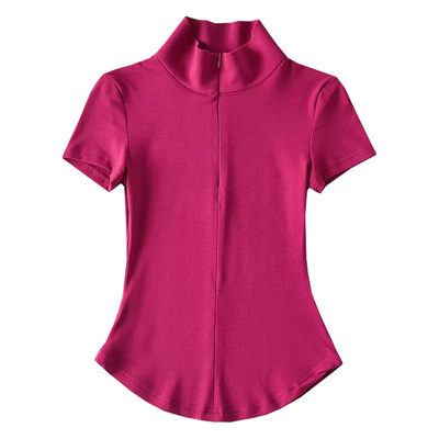 纯欲辣妹弹力收腰短袖T恤上衣