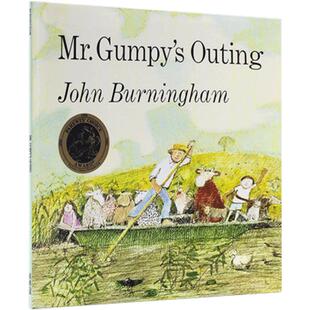 送音频英文原版和甘伯伯去游河Mr Gumpy's Outing1970年凯特·格里纳威奖吴敏兰3-6岁儿童纽约公共图书馆推荐绘本平装大开本