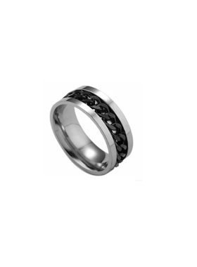 旋转式男生戒指钛钢不掉色