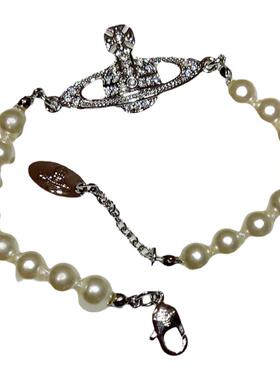 魅芽仙骨超飒的个性珍珠土星手链