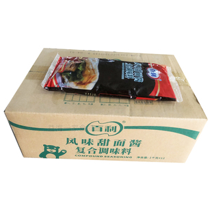 百利风味甜面酱1kg*12包整箱老北京鸡肉卷烤鸭煎饼果子调味酱商用