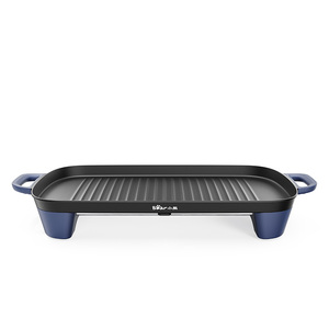 小熊烤肉盘电烤盘炉轻烟烤肉锅家用室内大面积不粘烧烤盘煎肉盘