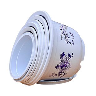养鱼荷花盆塑料特大号无孔水培加厚绿植碗莲圆形庭院种果树仿陶瓷