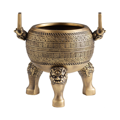 古铜官兽王鼎摆件铜工艺品仿古青铜器复古装饰品公司开业高档礼品