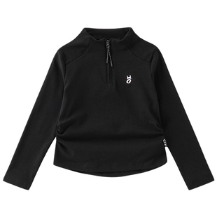 长袖t恤女童超好看韩系上衣2025新款高级感黑白色中大童春秋卫衣