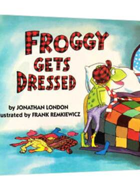 送音频英文原版绘本Froggy let's Gets Dressed教孩子学会穿衣服青蛙弗洛格吴敏兰书单美国100本阅读书单绘本123纸板书3-6岁
