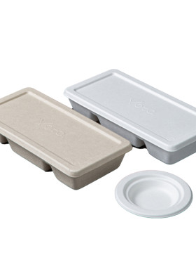 诺鲜一次性纸浆蘸料碟可降解料盒