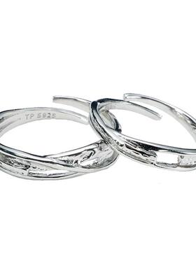 情诗三行情侣纯银小众设计戒指