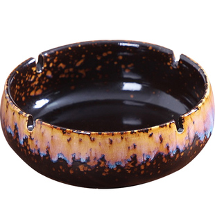 加大号陶瓷烟灰缸烟缸烟盅烟灰盒酒店公司订制家用创意个性轻奢