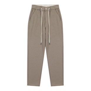 BSIJA/毕厶迦2025秋冬男士纯色百搭直筒舒适锥形休闲裤学生长布裤