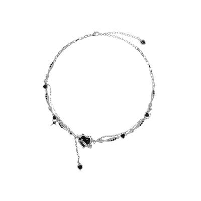 AWE敖子逸同款爱心假两条项链女