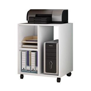 可移动台式主机柜放置柜托架落地式电脑打印机置物柜带抽屉多层架