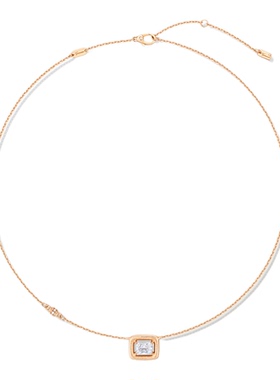 拉丝方糖法式百搭项链