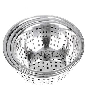 包邮不锈钢大孔洗菜盆洗物筛加深大漏盆特厚大眼水果菜篮沥水套盆