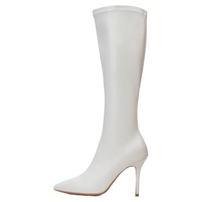 康莉达欧美骑士靴细跟显瘦尖头靴