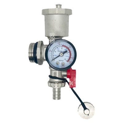 欧锦阀门排气阀全铜加厚压力表