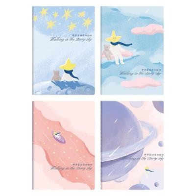 互信笔记本本子B5缝线记事本A5学生作业本日记本简约文艺精致记事本缝线本加厚A5车线本B5本