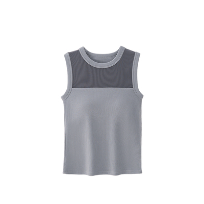 双面磨绒带胸垫保暖背心