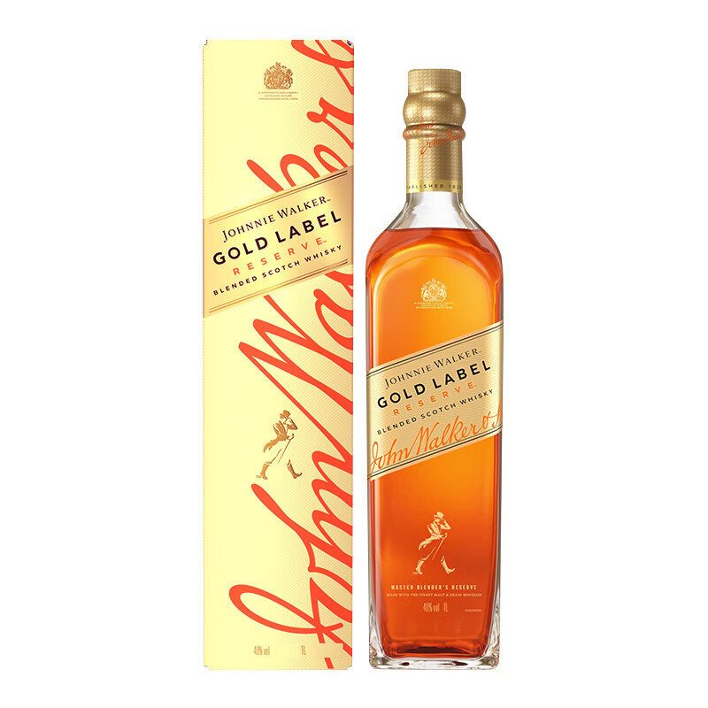 Johnnie Walker尊尼获加金牌1000ml苏格兰金方威士忌进口正品洋酒