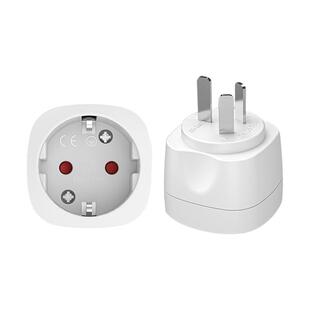 欧标插头转换器德国标16A插头泰国转换插座韩国圆型二插转国标插
