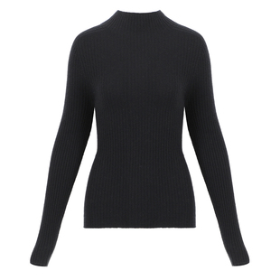 东黎 小山羊绒 你本珍贵-万物共生 女士半高领抽条针织羊绒衫5473