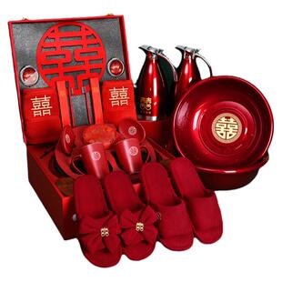 陪嫁套装结婚用品大全女方物品婚礼全套新娘嫁妆箱洗漱喜盆备婚庆