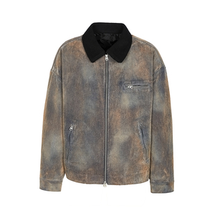 [周游同款]速写男装2025冬季新品棉衣翻领宽松时尚外套9PAB10230