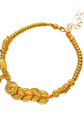 中古vingate铜钱盘缠高级感手链女情侣潮男士国潮手串手饰品