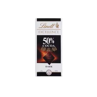 Lindt瑞士莲特醇排块黑巧克力100g可可黑巧克力零食70%特醇巧克力