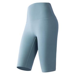 裸感外穿瑜伽服短裤女高腰提臀跑步运动骑行裤健身五分裤夏季套装