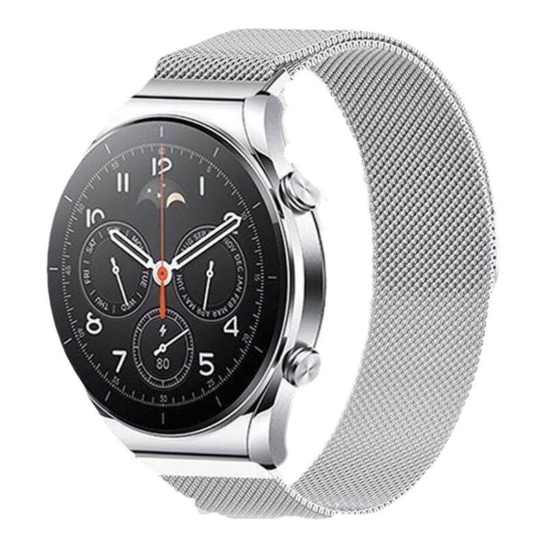 适用小米watchS1表带磁吸钢表带
