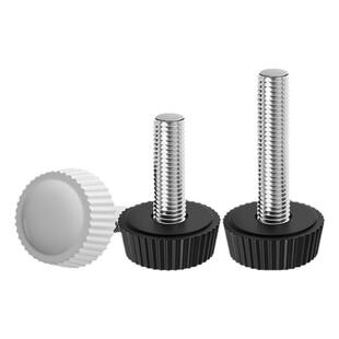 胶头手拧螺丝圆头塑料手柄螺栓直纹滚花手扭螺钉调节旋钮把手M3M6