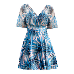 宜肤游泳衣女士2025新款大码微胖女孩遮肉显瘦连体裙式泡温泉泳装