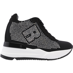 Ruco Line如卡莱意大利奢华水晶内增高跑鞋运动休闲鞋女9cm厚底鞋