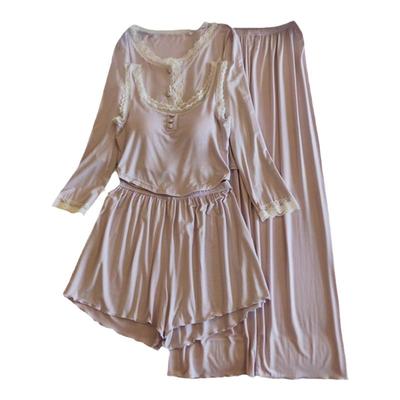 纯棉性感吊带春秋季莫代尔睡衣