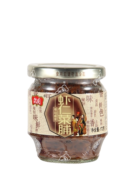 潮园 潮汕下饭菜咸香虾仁菜脯萝卜早餐配菜杂咸 佐餐开胃小菜咸菜