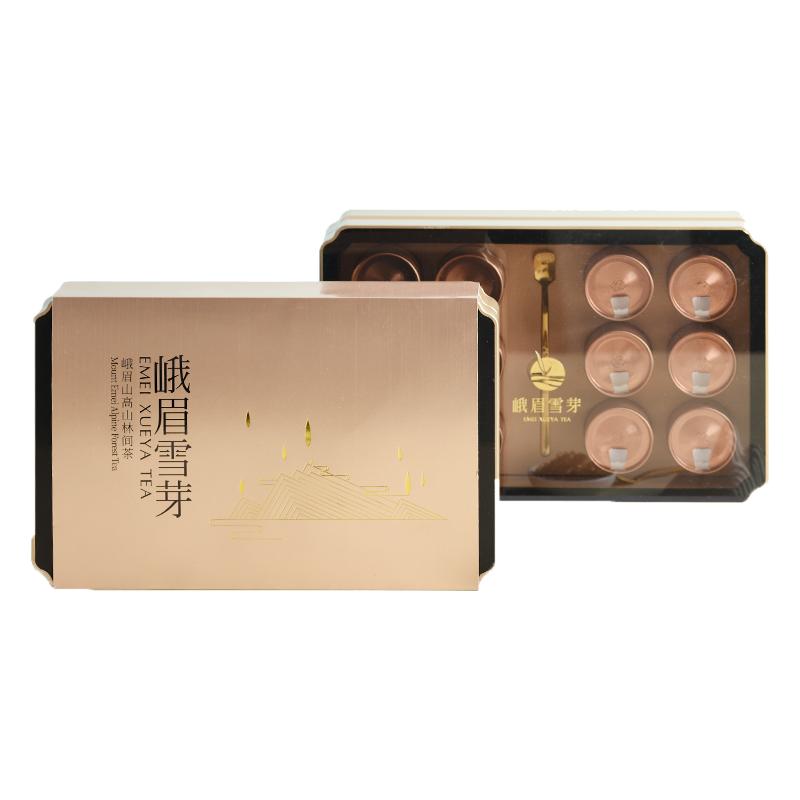 峨眉雪芽小罐装茶礼6g*12（72g）四川峨眉山绿茶花茶红茶礼盒送人